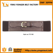 Pin Buckle Designs Brown Moda Hot Selling Mulheres Elastic Belts